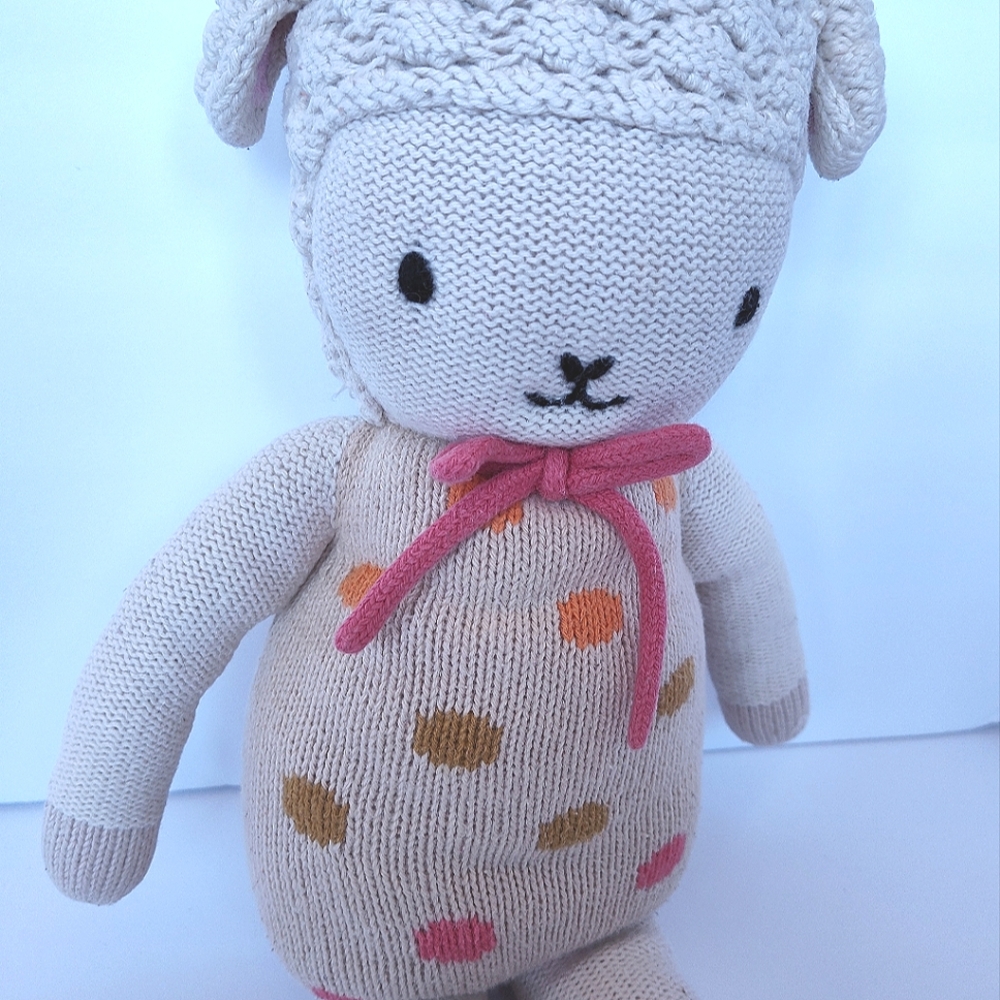Cuddle + Kind Lucy The Lamb Hand Knit Cuddle Plush- Regular Size